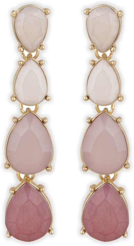 Gold Plated pearl crafted contemporary Drop earring Pearl Brass Drops & Danglers