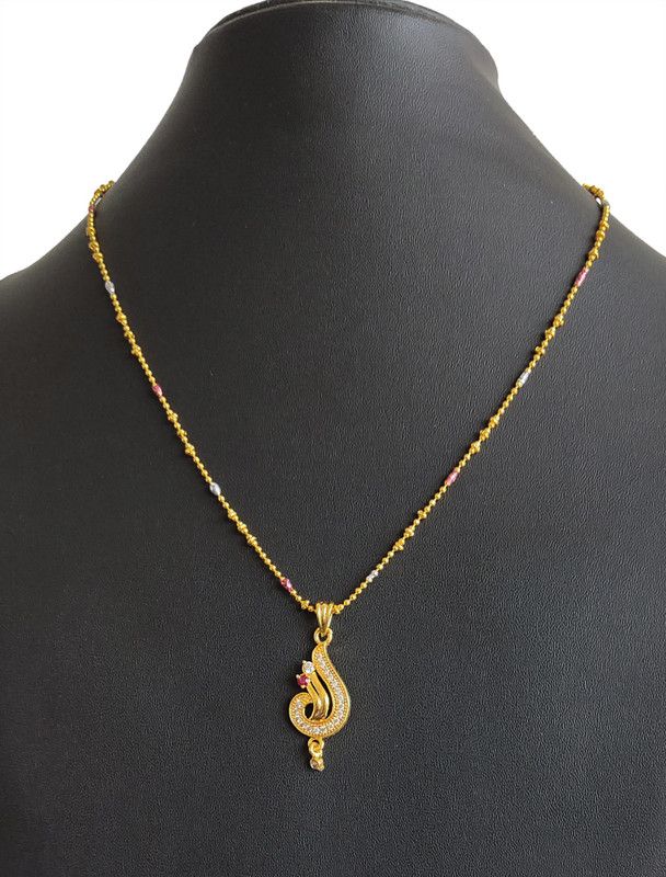 Krishna Pendant Stylish & Trendy Most Popular Golden light Gold Plated Locket Chain (18 Inch) Gold-plated Alloy, Brass Locket Set