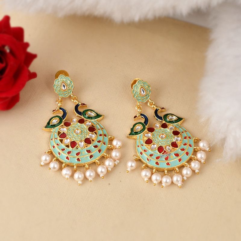 LER19 Alloy Chandbali Earring