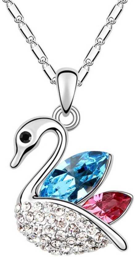 Swan Gold-plated Crystal Alloy Pendant