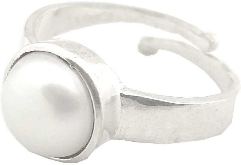 PRL102 Stone Pearl Silver Plated Ring