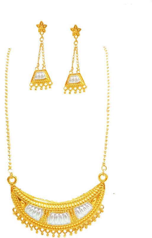 Copper Gold-plated Gold, Silver Jewel Set  (Pack of 1)