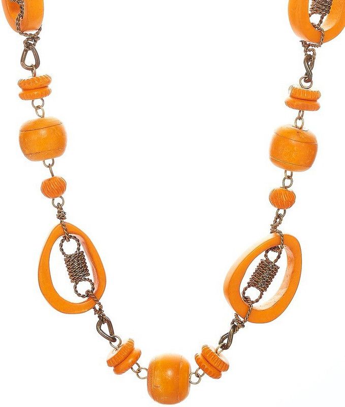 Metal Orange Jewel Set  (Pack of 1)
