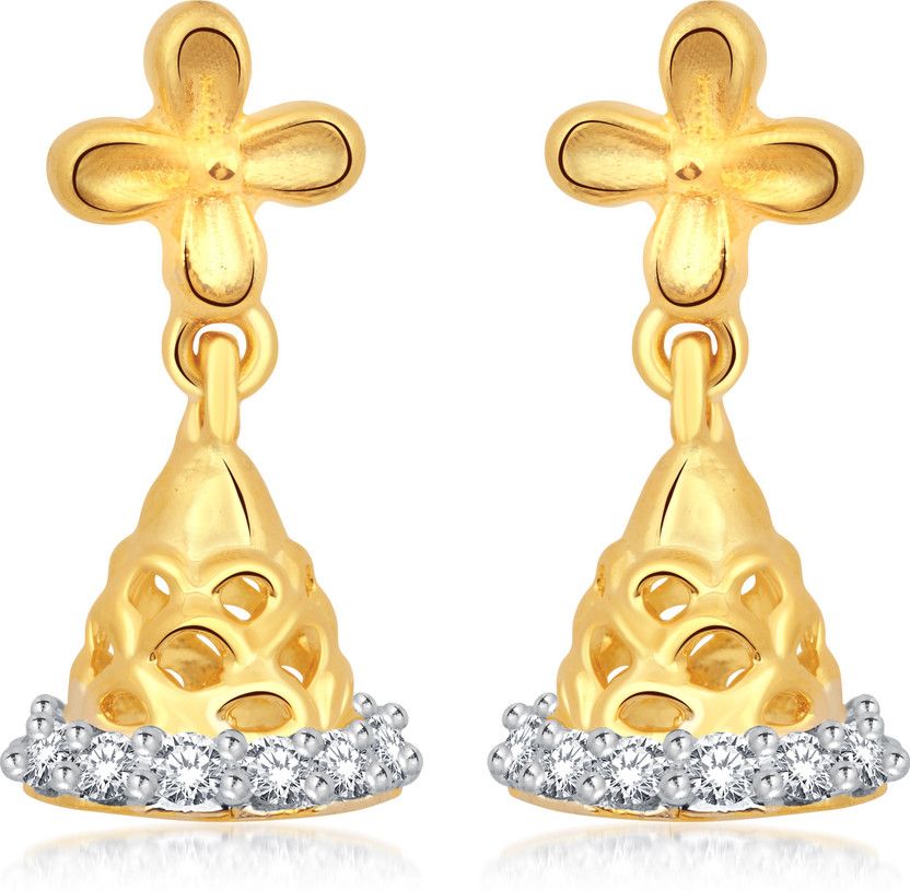 Princess Gold And Rhodium Plated Jhumki for Women [CJ1002ERG] Cubic Zirconia Alloy Jhumki Earring