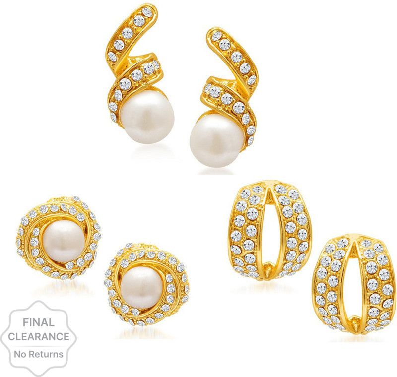 Divine Set of 3 Combo Alloy Earring Set