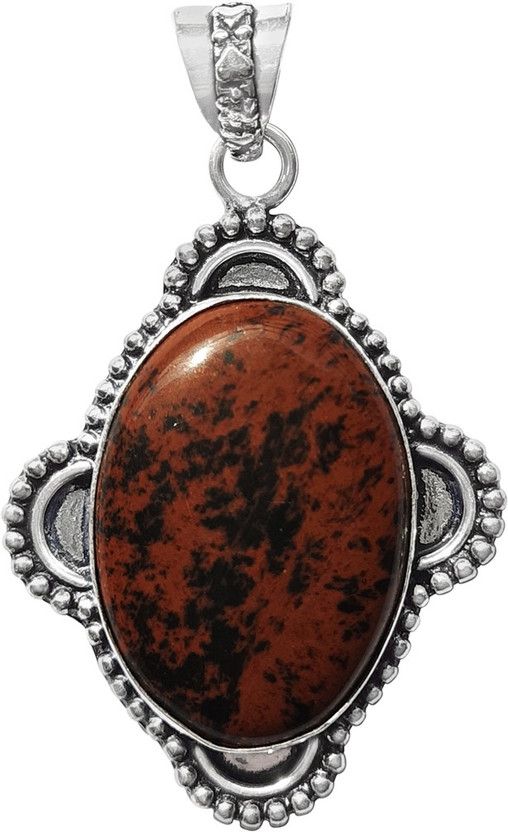Mahogany Obsidian Natural Gemstone Beautifully Crystal Products Pendant Crystal Stone Pendant for Healing,Health, Wealth, Prosperity, Name, Fame, Wisdom, Gifting Stone Pendant