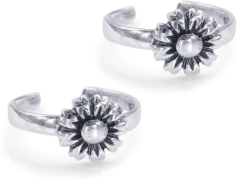 Sunflower Toe Rings Silver Silver Plated Toe Ring