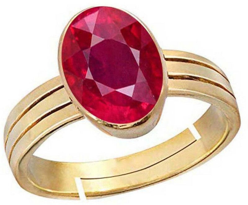Ruby (Manik) 6.25 Ratti or 5.5 Ct Panchdhatu (5 Metal) Women Adjustable Natural Stone Ring