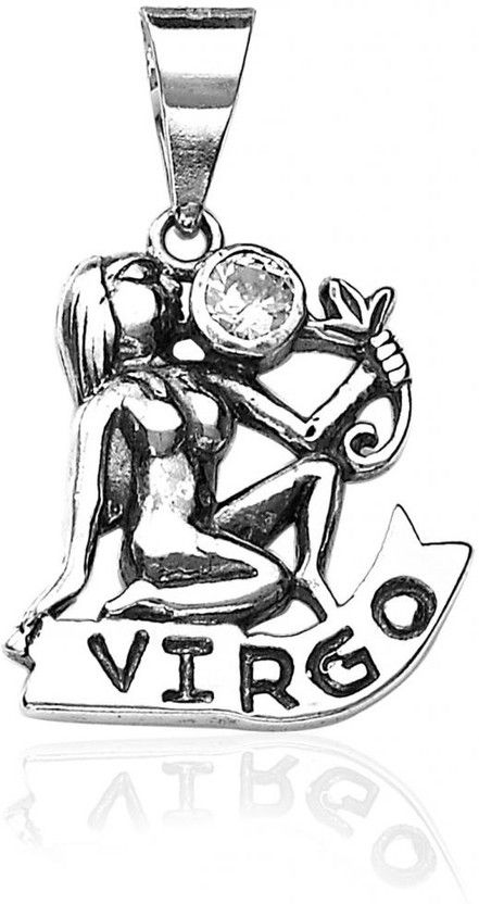 Virgo Cubic Zirconia Sterling Silver Pendant