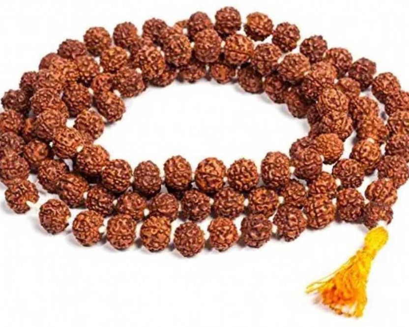 Natural, Energized & Auspicious Rudraksha Mala Beads Stone Necklace