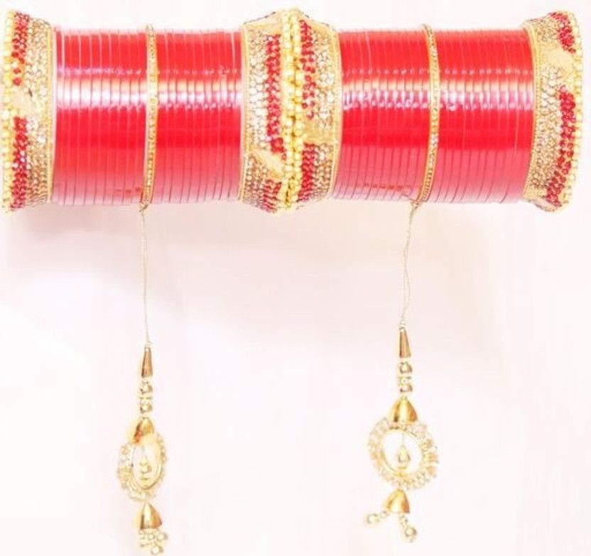 Plastic Zircon Bangle Set  (Pack of 58)