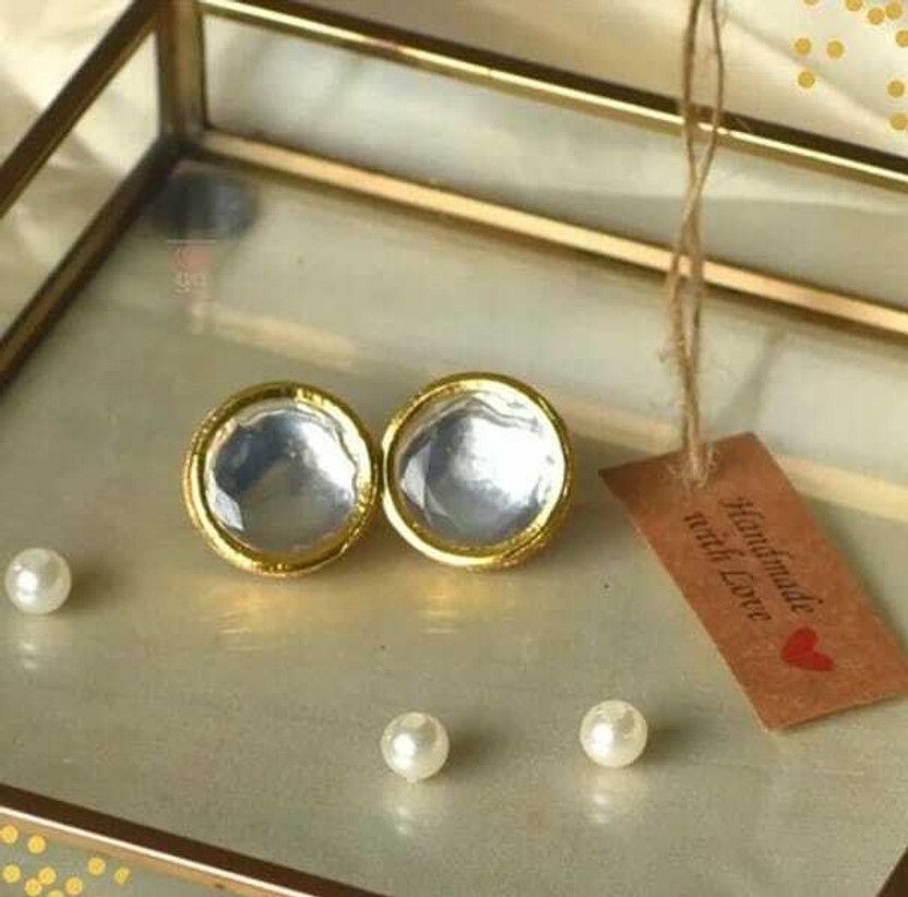 er-149 Pearl Brass Chandbali Earring