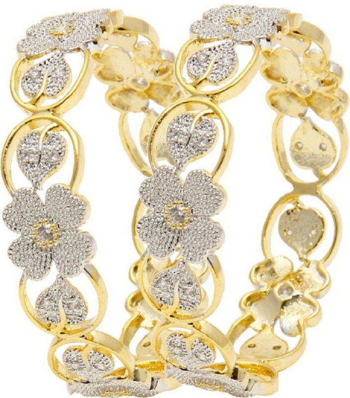 Metal Bangle Set  (Pack of 2)