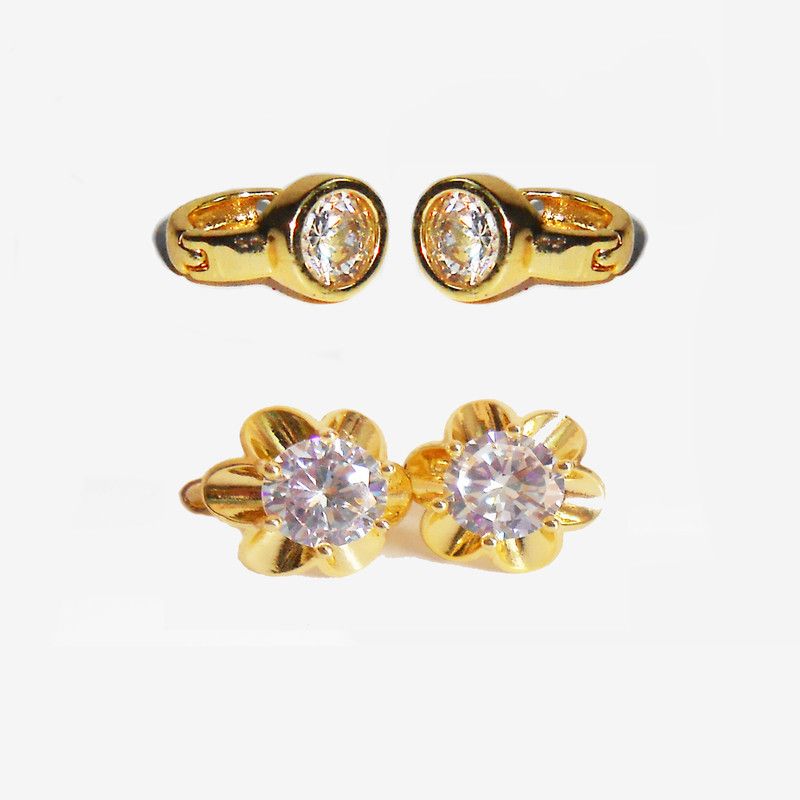 Beautiful_ad Brass Earring Set