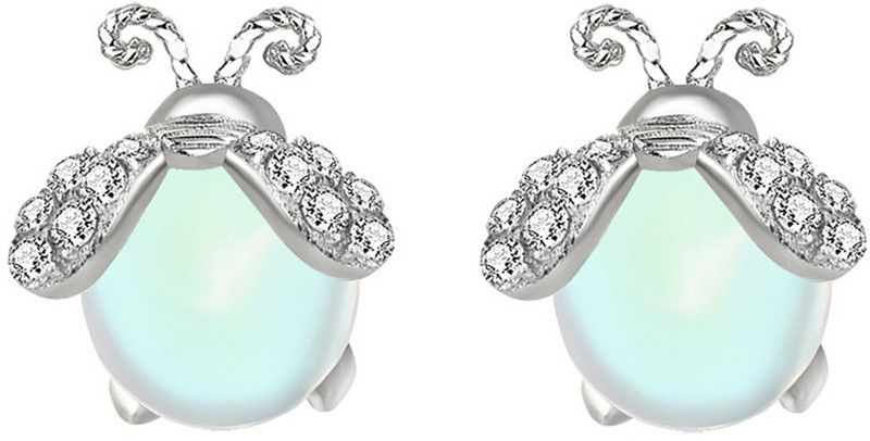 Elegant Green Opal Butterfly Design 925 Sterling Silver Hallmark and Certified Purity Stud Earrings for Women and Girls Opal Sterling Silver Stud Earring