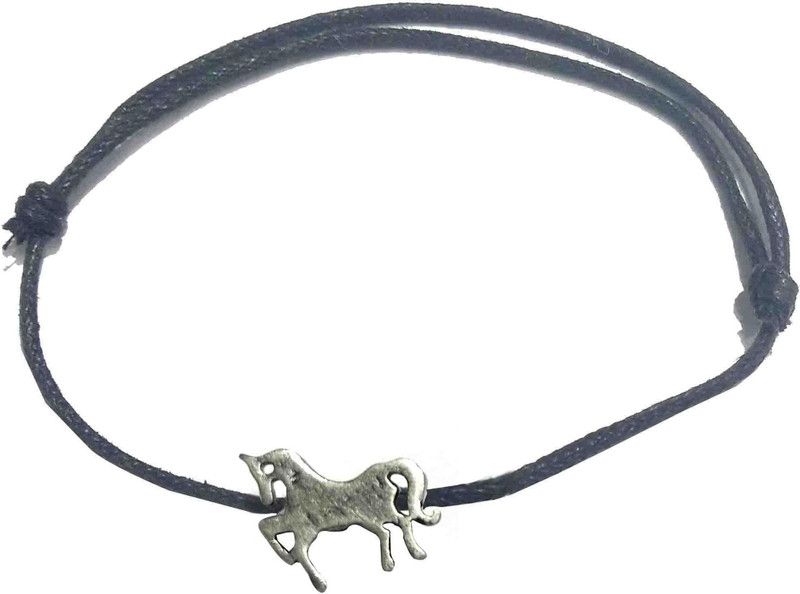 Gurjari Jewellers Silver look HORSE Anklet with Cootan Thread for Women & Girl's / NAZARIA Cotton Dori Anklet