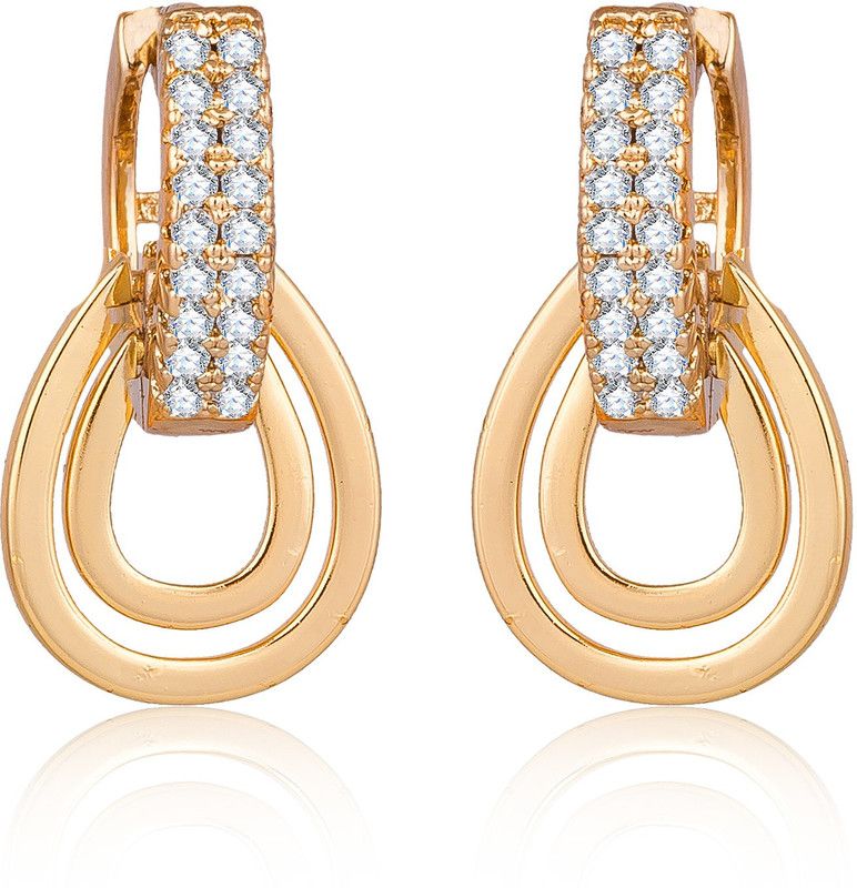 Chunky Stylish Latest American Diamond Diamond Alloy Stud Earring