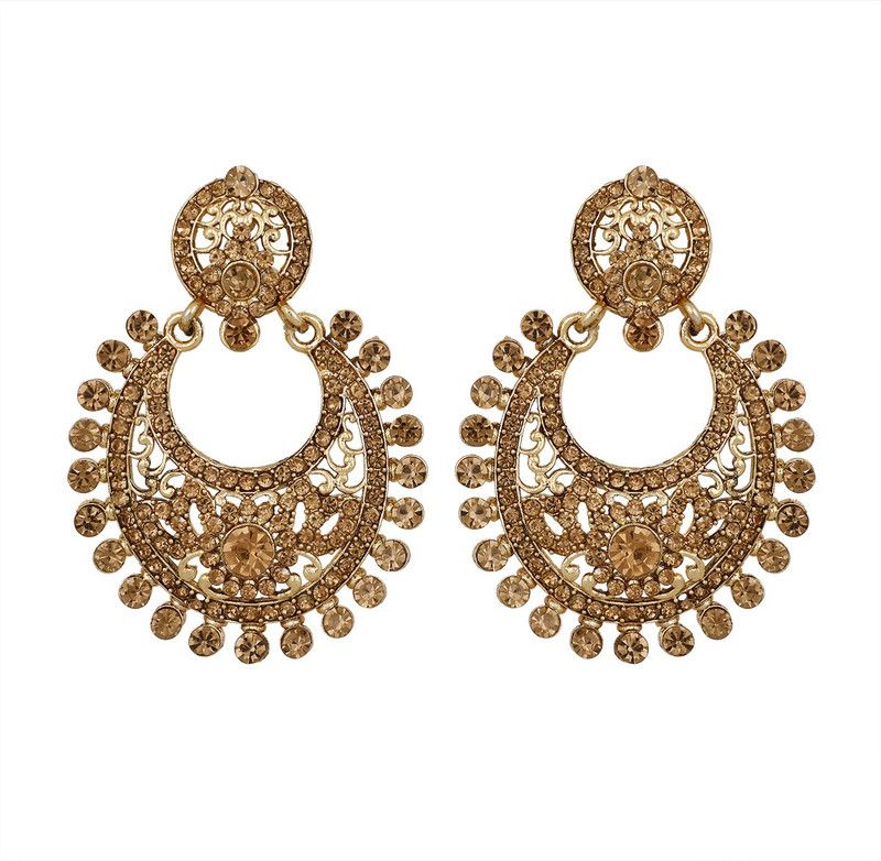 9220SP Alloy Chandbali Earring