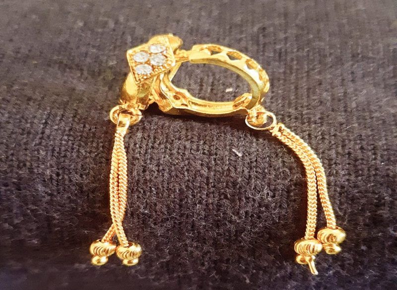 Gold Plated Fame & Nice Earrings for Girl & Woman Crystal Brass Drops & Danglers