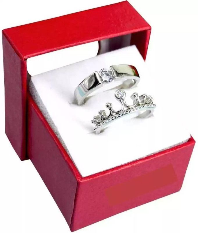 Crown Ring for lover and Couple Parposal a girlfriend Stainless Steel Zircon Ring