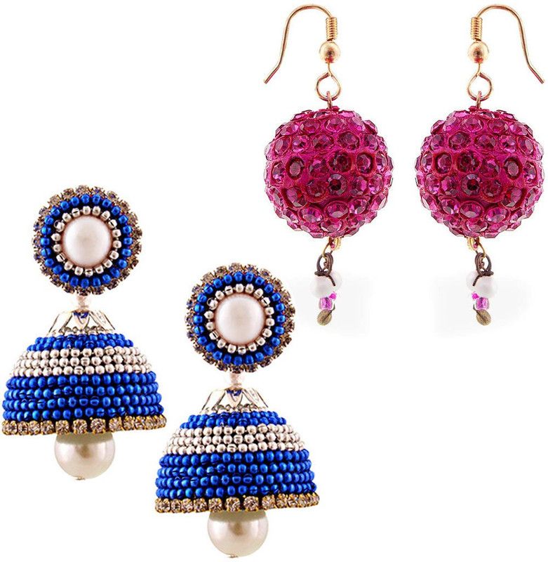 Combo of Two Handcrafted Elegant Look Jhumki Paper, Brass Jhumki Earring