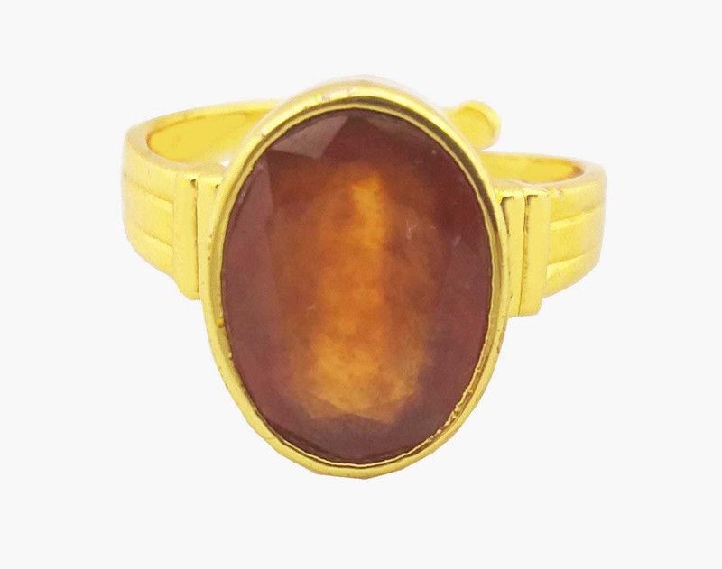 Brass Garnet Brass Plated Ring
