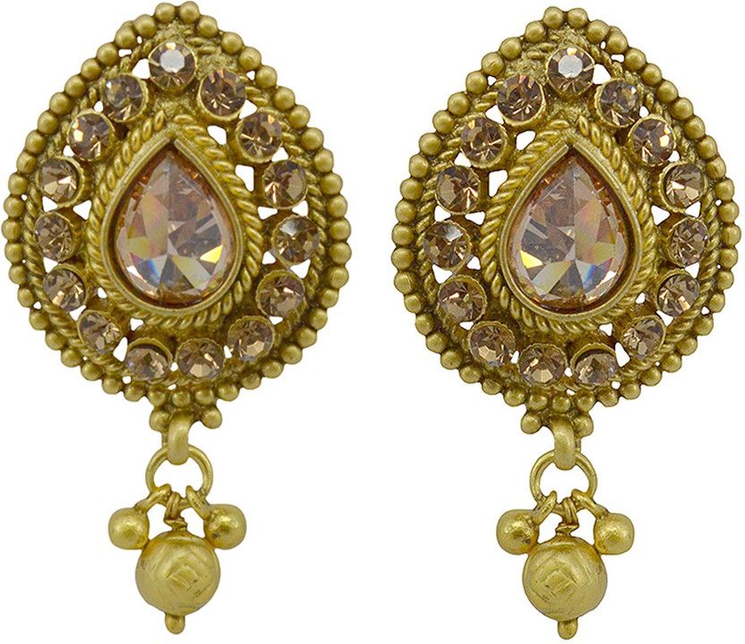 Hi Gold LCT Austrian Diamond Reverse AD Copper Stud Earring