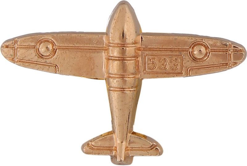 Tripin GOLDEN PLANE SHAPE SMALL SIZE LAPEL PIN BROOCH FOR MEN IN A GIFT BOX Brooch  (Gold)