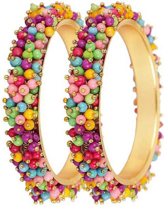 Alloy Pearl Gold-plated, Brass Bangle Set