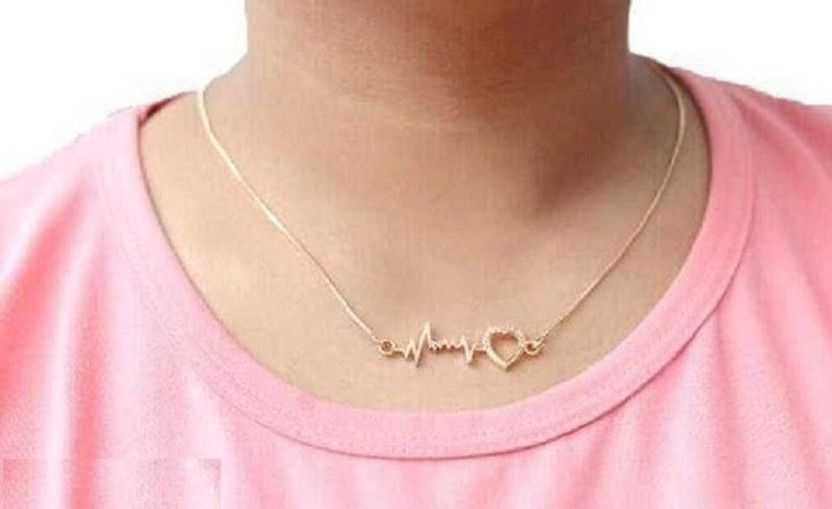 golden chain with pendant for women and girls Gold-plated Agate Alloy Pendant Set