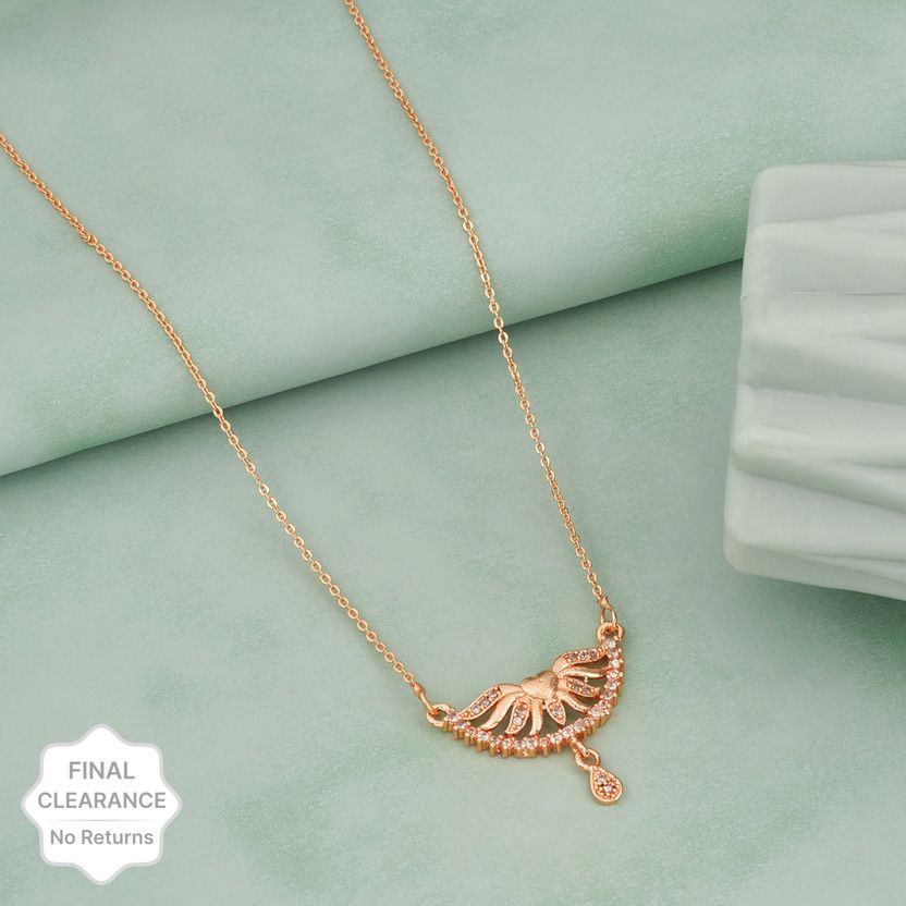 HRI_136 Hari Krupa Jewellery Elegant Contemporary Design Pendent Gold-plated Cubic Zirconia Alloy Pendant