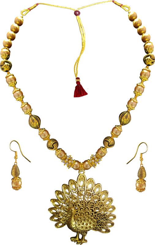 Shell, Brass, Alloy Gold Jewel Set  (Pack of 1)