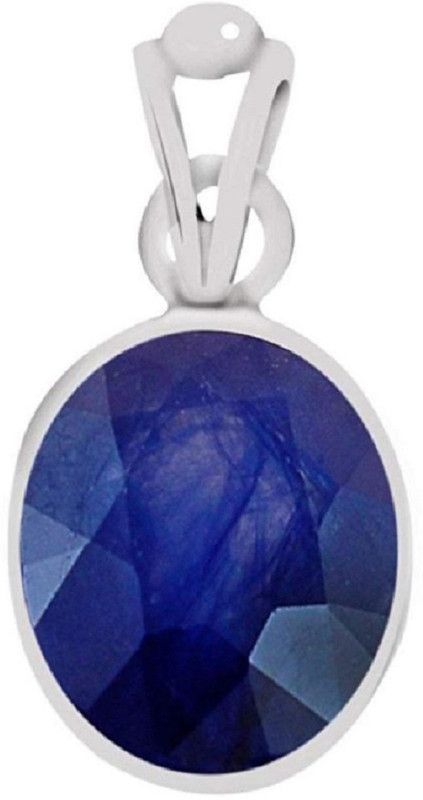 BLUE SAPPHIRE NEELAM SILVER PLATED PENDANT LOCKET Silver Sapphire Copper, Brass, Bronze, Zinc Pendant