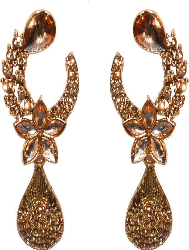 Party Wear Jewellery Gold Plated Alloy Drops & Danglers