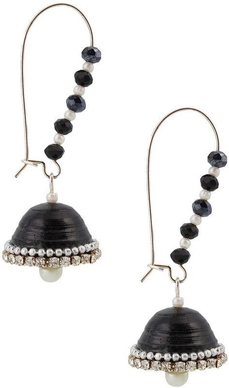 Hancrafted Artificial Kidney Hook Jhumka Paper Hoop Earring