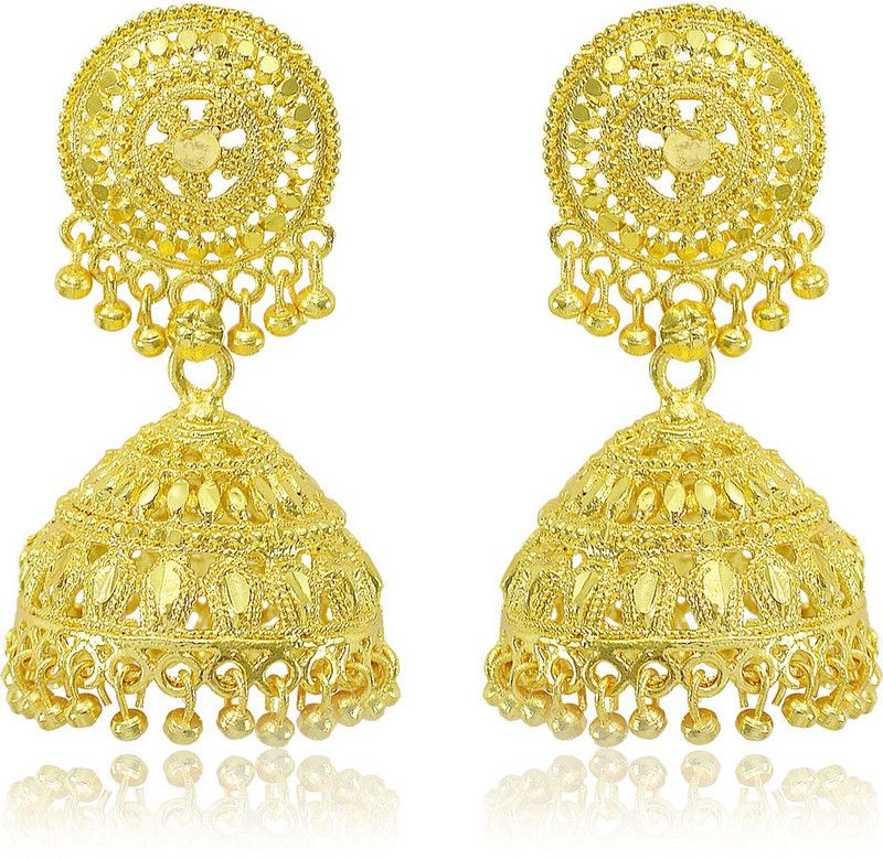 Traditional South Indian Jhumka Jhumki Beads Brass Jhumki Earring
