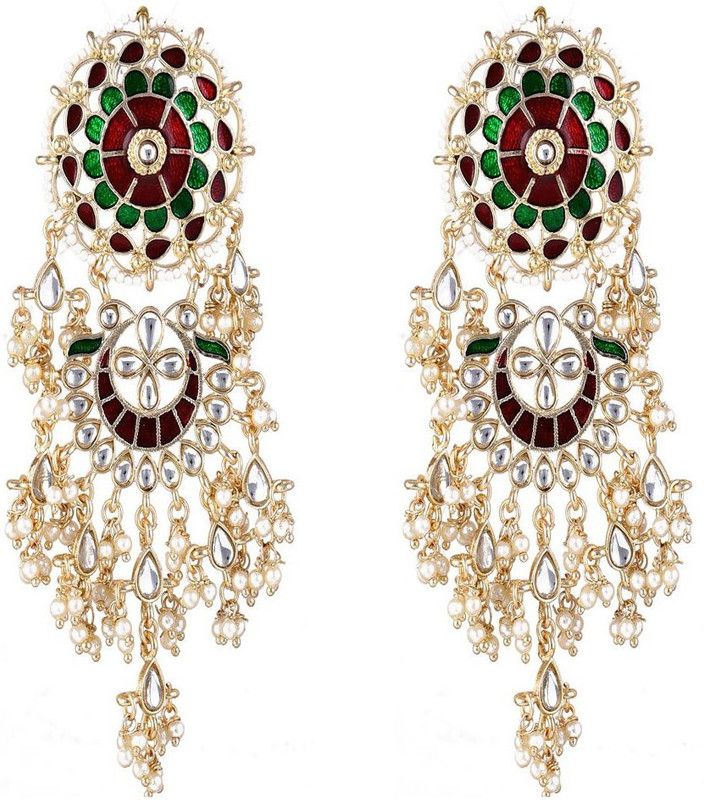 The Royal Bride Cubic Zirconia Brass Chandbali Earring