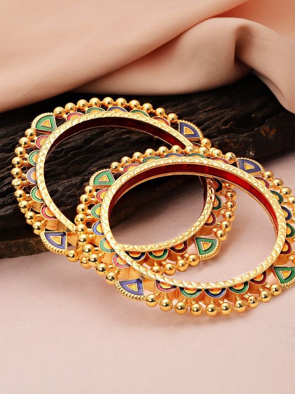 Alloy Gold-plated Bangle Set  (Pack of 2)