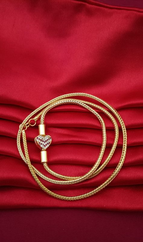 Cubic Zirconia Gold-plated Plated Brass Chain