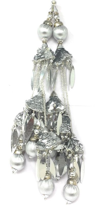 Inhika Silver Lehenga Latkan Brooch  (Silver)