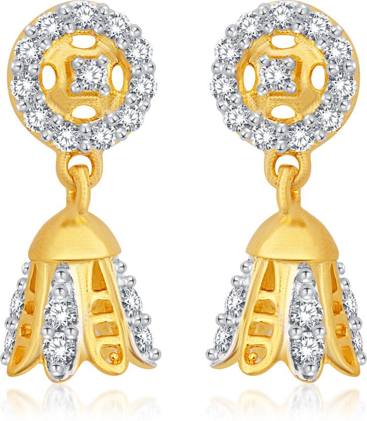 Mugal Gold And Rhodium Plated Jhumki for Women [CJ1027ERG] Cubic Zirconia Alloy Jhumki Earring