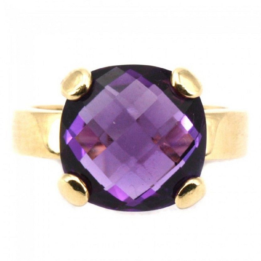 Amethyst Ring Natural Jamuniya 6.25 ratti jamuniya stone semi precious stone Astrological Purpose for unisex Stone Amethyst Gold Plated Ring