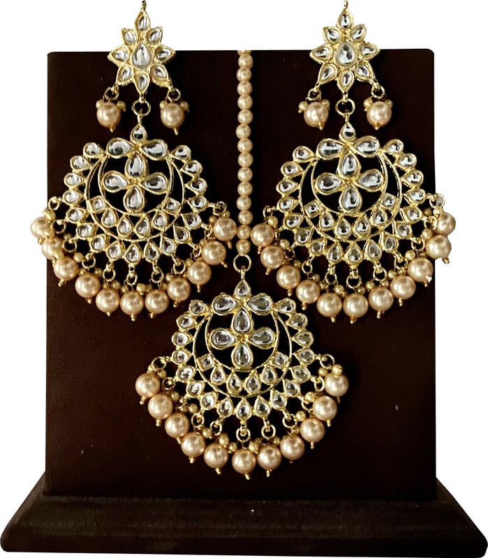 Metal, Glass, Alloy Gold-plated Gold Jewel Set  (Pack of 1)