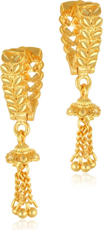 Shimmering Charming Alloy Gold Bali Earring for Women&Girls Alloy Clip-on Earring