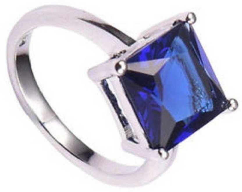 Copper Sapphire Sterling Silver Plated Ring