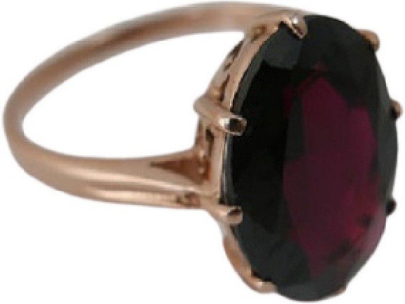 Copper Garnet Gold Plated Ring