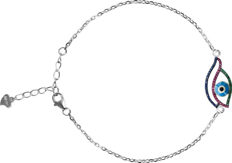 Silver Cubic Zirconia Rhodium Bracelet