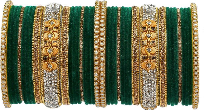 Crystal Bangle Set  (Pack of 38)