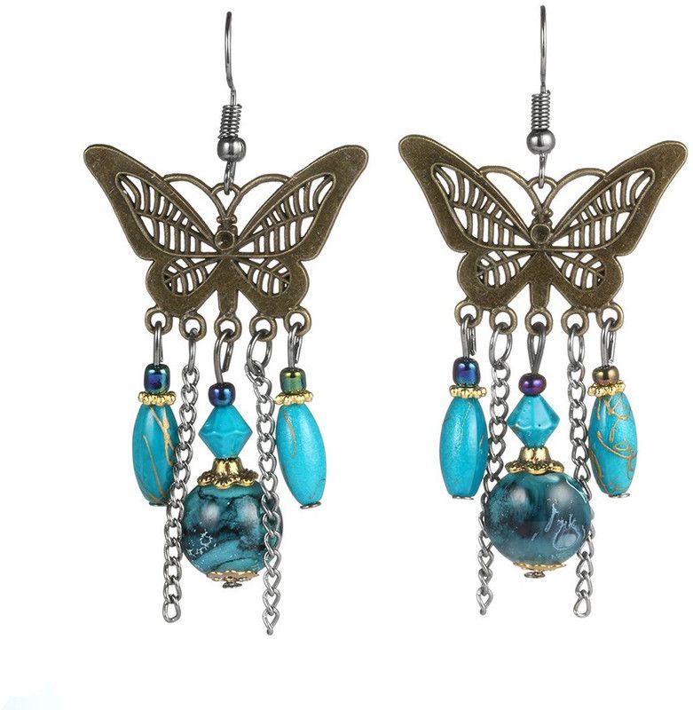 Butterfly & Dangles Acrylic, Alloy Drops & Danglers