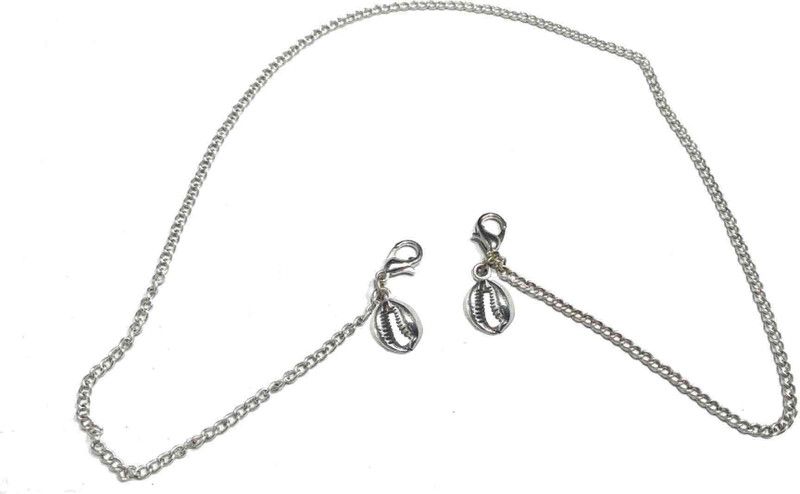 Silver Mask Lanyard Strap Mask Chain with Oxidised Charm KODI Adjustable Mask Holder Necklace Face Mask Saver Cord Made in India Size:20 Inch (Silver Color) Silver Plated Brass Chain